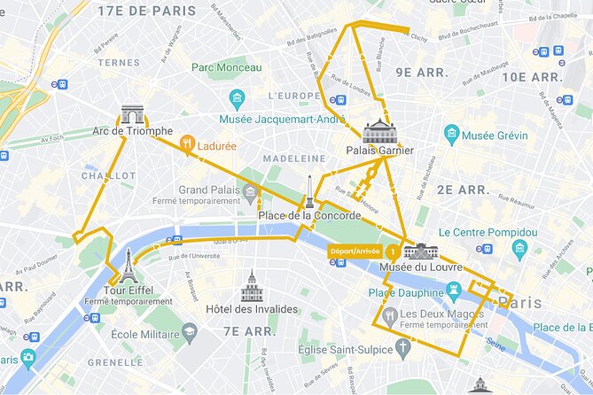 Paris by Night Tootbus Tour - Departure and Route from the Meeting Point