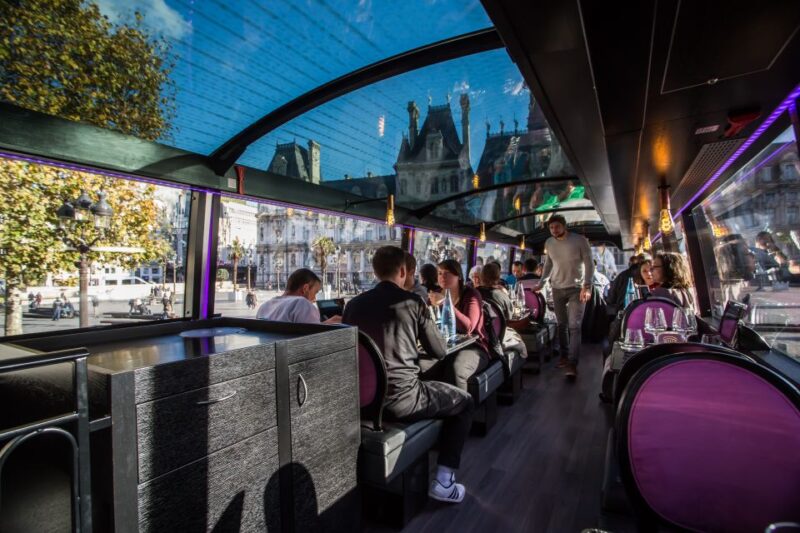 Paris: Champs Elysées Bus Toqué w/Lunch & Glass of Champagne - Logistics: Comfort, Tech, and Extra Amenities