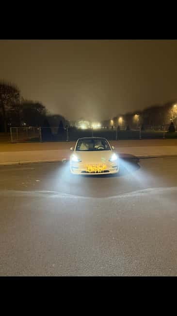 Paris: City Highlights Night Tour in a Tesla - Glimpses of Parisian Nightlife on the Champs-Elysées