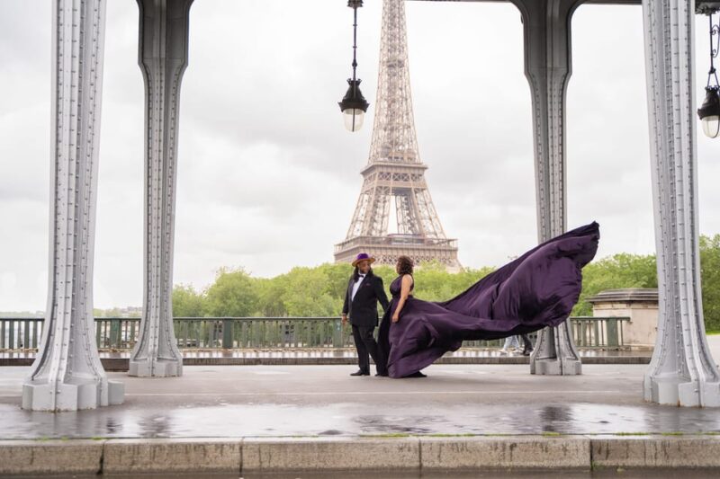Paris: Eiffel Tower Flying-Dress Photoshoot jonadress - Handmade Dresses: Unique and Customizable