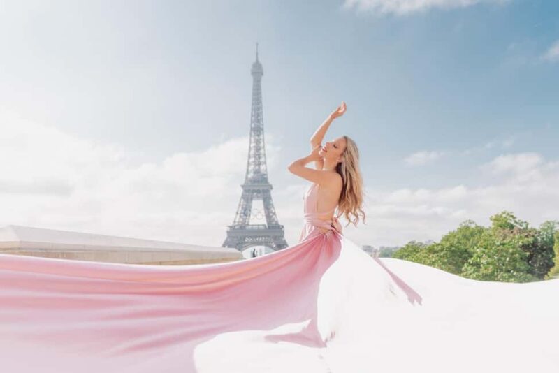Paris: Eiffel Tower Glamor Photoshoot with Dress Options - Timing, Booking, and Cancellation Policy
