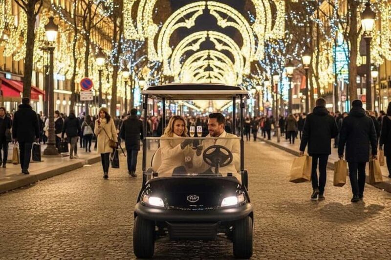 Paris: Private Christmas Lights Tour by Golf Cart - Iconic Landmarks and Festive Streets