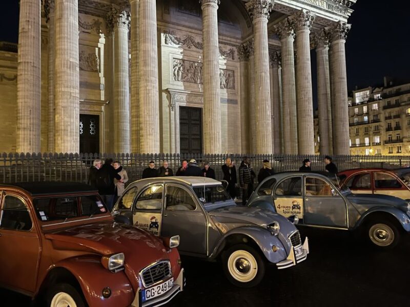Paris: Private Guided City Tour at Night in Citroën 2CV - From the Arc de Triomphe to the Eiffel Tower