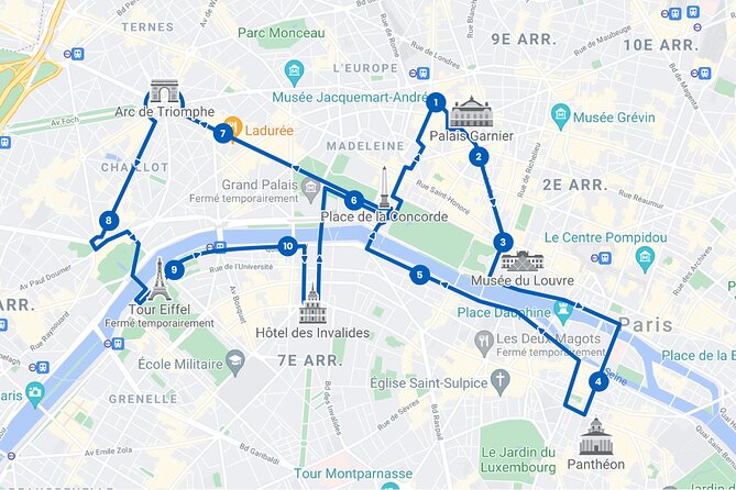 Paris Tootbus Hop-On Hop-Off Bus Tour with Optional Cruise - How the Route Covers Paris Main Attractions