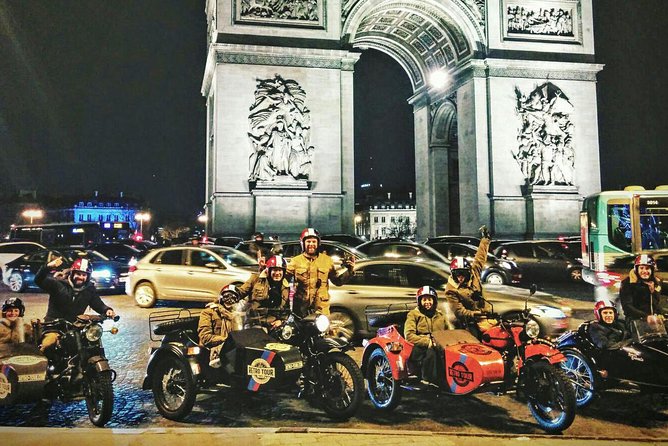 Paris Vintage Tour by Night on a Sidecar with Champagne - Exploring the Arc de Triomphe and the Champs-Élysées