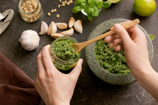 Pasta Cooking Class with Pesto Sauce Making in Rome City Center - Savoring Your Homemade Italian Feast in Piazza Navona
