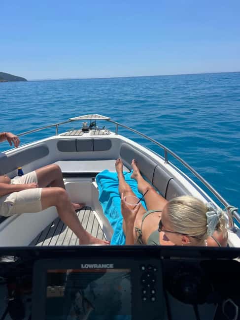 Pelagic Boat Tour7 destinations:drink+Snorkel+Umbrella - Pllakoto and Kroreza Beach: Extended Relaxation