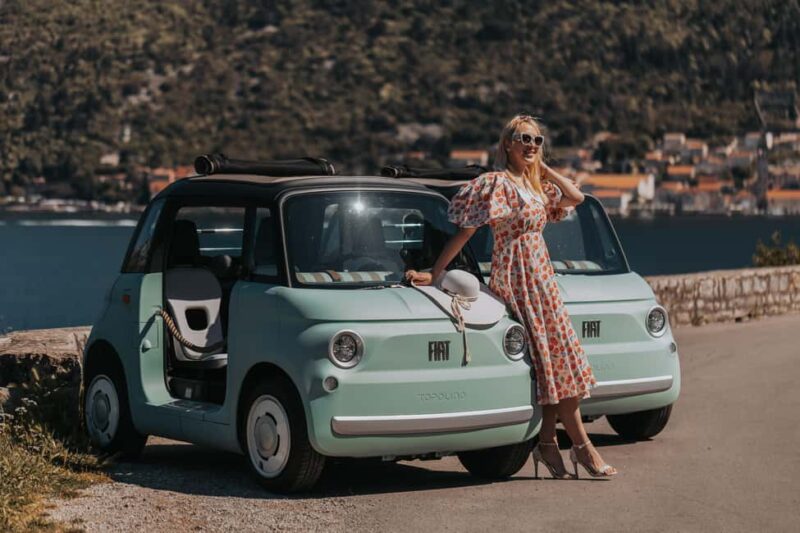 Perast: Guided Tour in a Fiat Topolino E-Car - Scenic Coastal Drive Passing through Ljuta