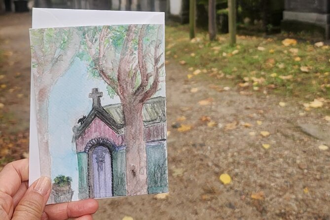 Père Lachaise Cemetery Art: Watercolor Postcard Workshop in Paris - An Artistic Way to Explore Père Lachaise Cemetery in Paris