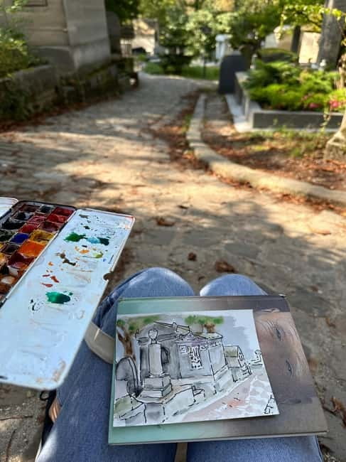 Père Lachaise Cemetery Watercolor Postcard Workshop in Paris - Duration and Booking Flexibility