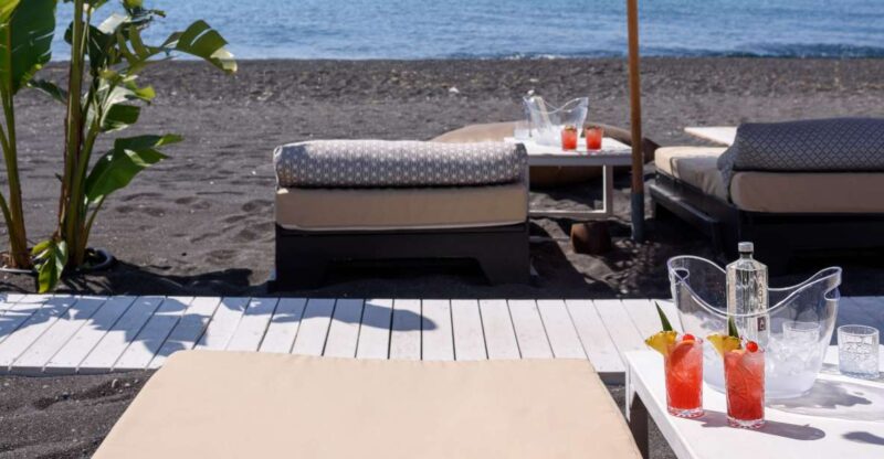 Perivolos Beach: Sun-Bed Experience FortyOne Bar Restaurant - Key Points