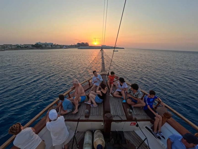 Pernera: Golden Hour Sunset Cruise - The Iconic Seafront Sights: Love Bridge and Pirate Caves
