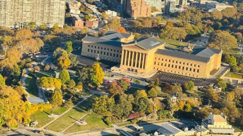 Philadelphia: Helicopter Rides Over City & River - Soaring Over the Tacony-Palmyra Bridge and Palmyra Cove Park