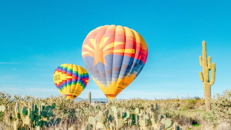 Phoenix: Hot Air Balloon Flight with Champagne - The Ground Chase and Safe Landing