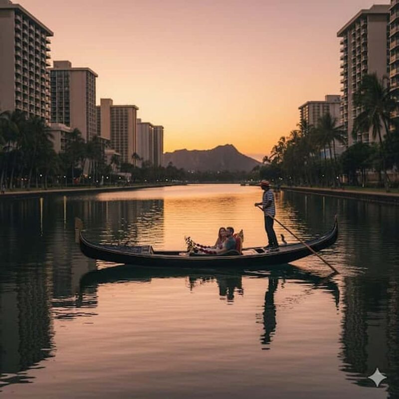 Photo Shoot on a Waikiki Gondola Cruise - The Experience of the Gondola and Hawaiian Touches