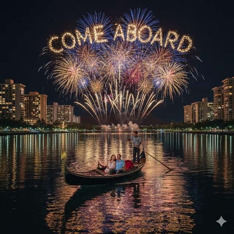 Photo Shoot on a Waikiki Gondola Cruise - Drinks and Snacks Served on the Cruise