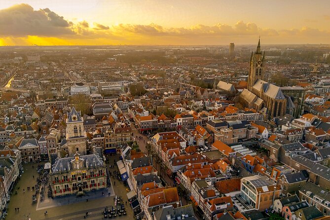 Photographic Tour in Delft Historical Center - The Old Church and Its Leaning Tower