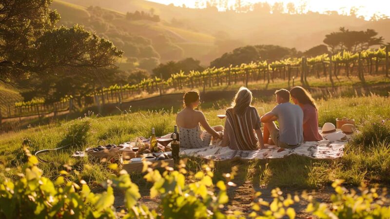 Picnic among the rows of Vernaccia di San Gimignano - Exploring the Vineyards of San Gimignano