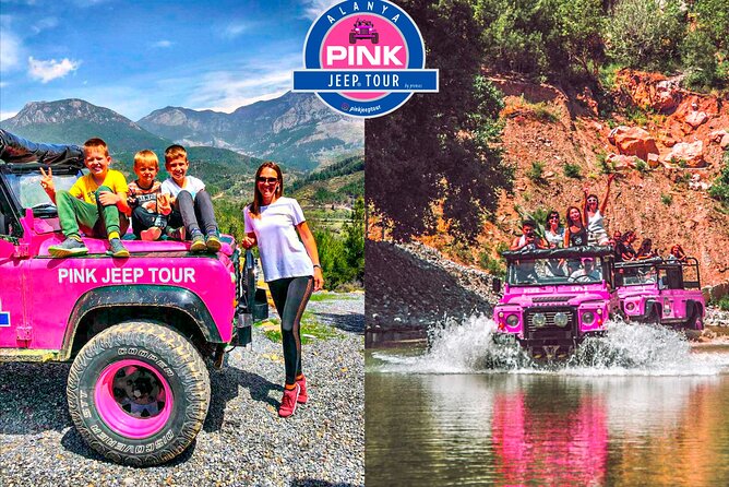 PINK JEEP TOUR - Alanya Jeep Safari - Adventure Activities and Water Fight on the Jeep