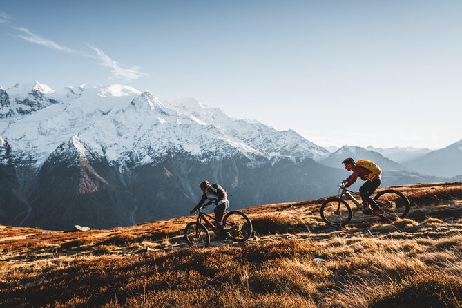 Point of view on the glaciers of Chamonix by electric mountain bike - Explore Chamonixs Glaciers on an Electric Mountain Bike Tour for $220.11