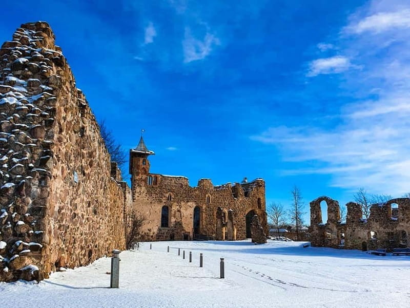 Pokaini stone agglomerates, Dobele castle, children park - Tasting Organic Foods and Visiting the Old Workshop at Nakotne Park