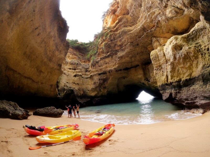 Portimão: Benagil Caves Speedboat and Kayak Guided Tour - Inside the Benagil Caves: What to Expect
