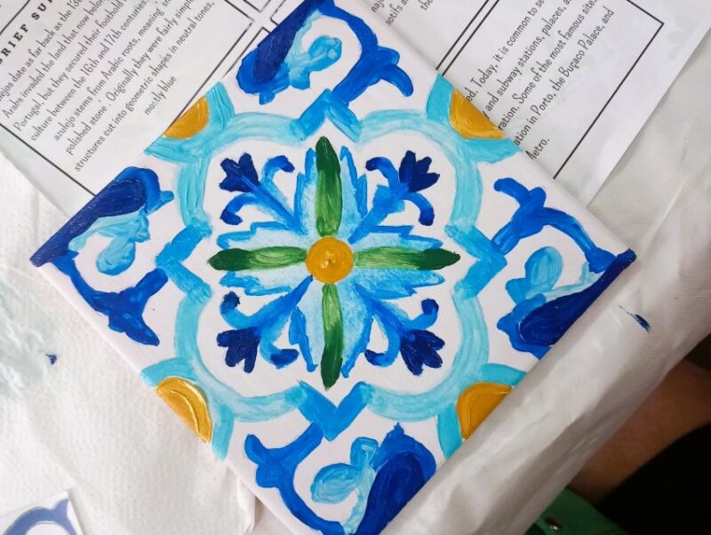 Porto: Tile Painting and Cocktails in Downtown Porto - Learning About Tile Design and Techniques