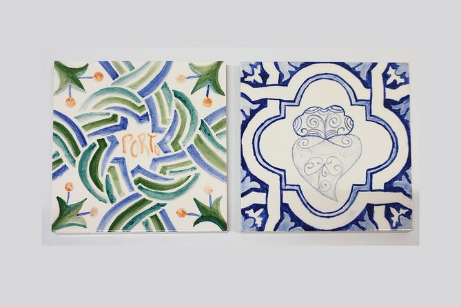 Porto Tile Painting Workshop in artist studio - The Artistic Guidance and Design Options