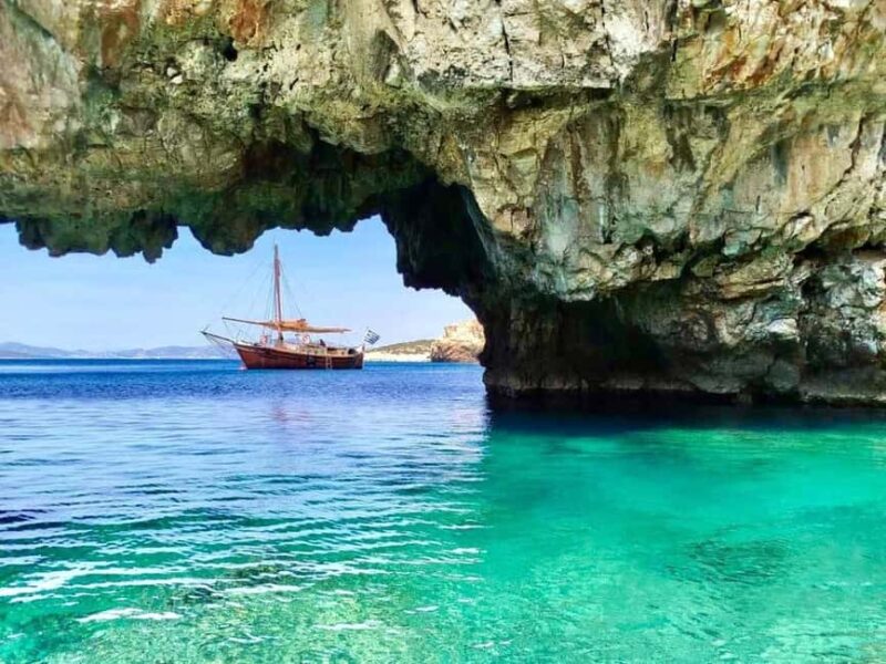 Pounta: A boat trip to the Pirate Cave - Discover the Unique Charm of Paros Pirate Cave and Blue Lagoon