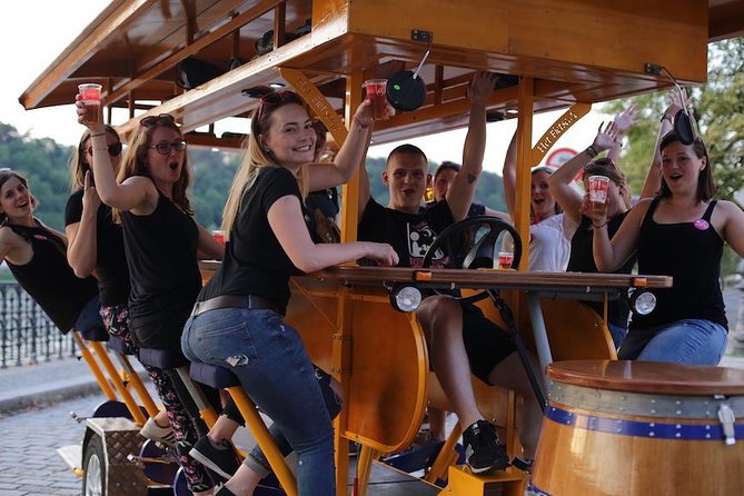 Prague: 1,5- Hour Beer Bike with Unlimited Czech Beer - Starting Point at Nábřeží Ludvíka Svobody in Prague’s Nové Mesto