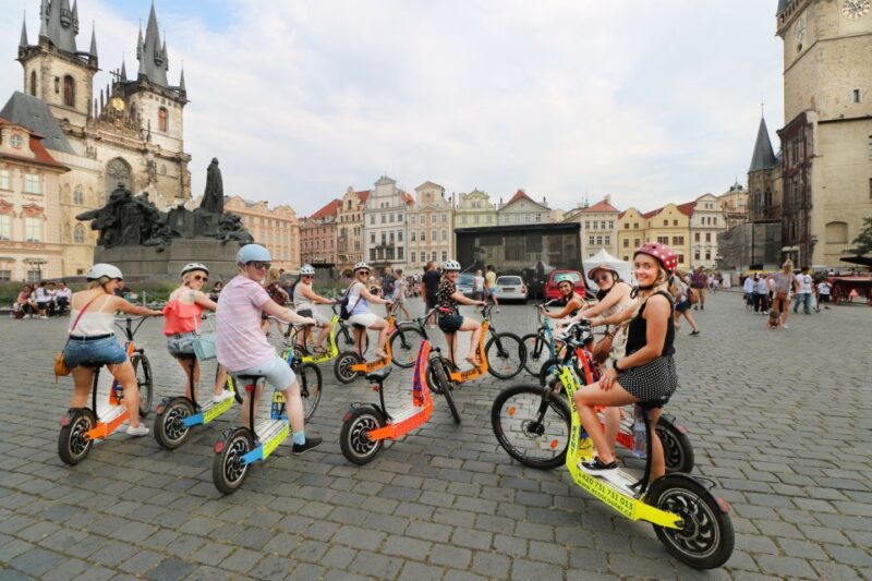 Prague: 3-Hour Grand e-Scooter Guided Tour - Unique Stops: The Narrowest Street and Kafkas Statues