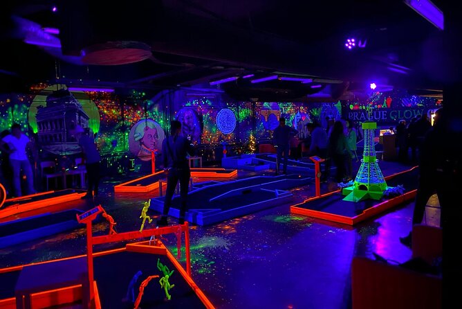 Prague Black Light Mini Golf Admission Ticket - Key Points