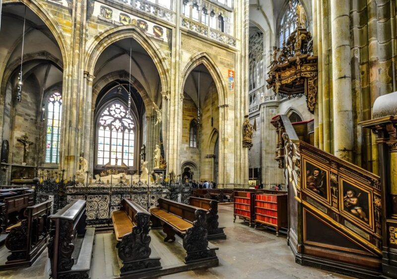 Prague Castle: Royal Palace, Cathedral, and Golden Lane Tour - Visiting St. George’s Basilica and Its Medieval Charm