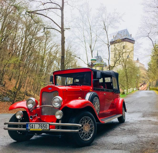 Prague: Fairytale Karlstejn Castle in Retro-Style Car - From Prague to the Czech Countryside in Style