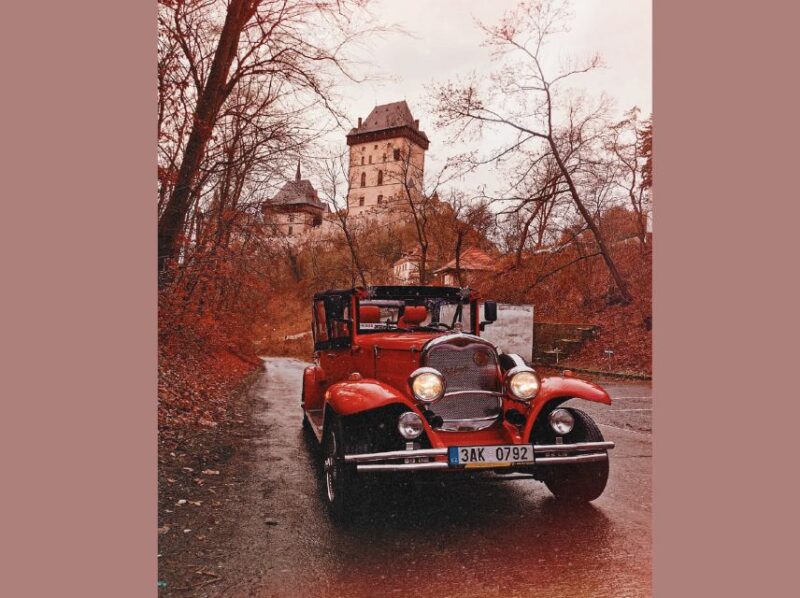 Prague: Fairytale Karlstejn Castle in Retro-Style Car - Inside the Castle: Art, Portraits, and Crown Replicas