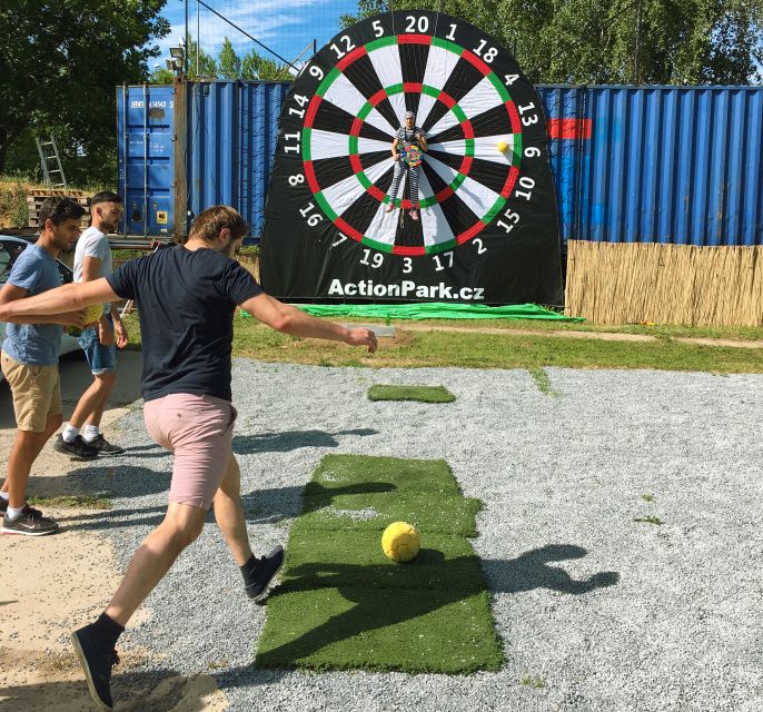 Prague : Giant Foot Darts and Giant Beer Pong Game - The Venue and Its Unique Setup