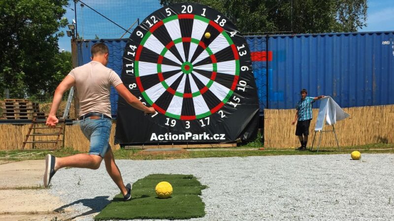Prague: Giant Football Darts Game with Round of Beers & BBQ - Exciting Outdoor Game and Delicious BBQ in Prague