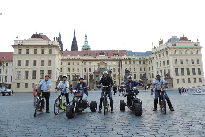 Prague Panoramic Views e-bike and e-Scooter guided Tour - Exploring Prague Castle from the Outside