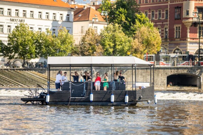 Prague: Private Cycle Boat River Tour with Beer or Prosecco - Practical Details: Meeting Point and Duration