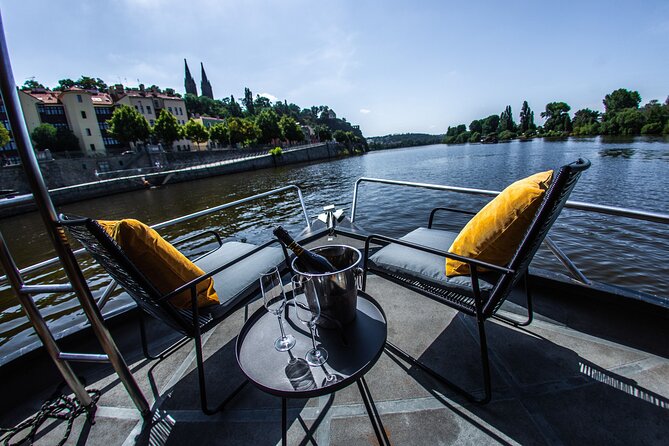 Prague YachtBoat CLASSIC cruise with Unlimited Beer or Prosecco - Explore Zlute Lazne and Its Recreational Atmosphere