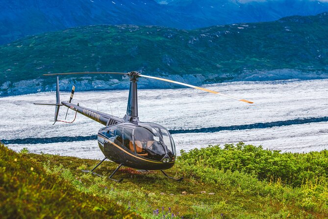 Prince William Sound Helicopter Flight-1 Landing-Anchorage Area - Flying Over the Chugach Mountains and Waterfalls
