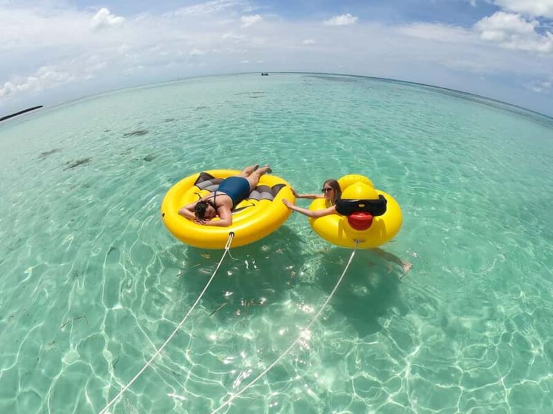 Private boat Charter Key West | Sandbar, Dolphin, Snorkeling - Relaxing at the Turquoise Sandbar in Key West’s Waters