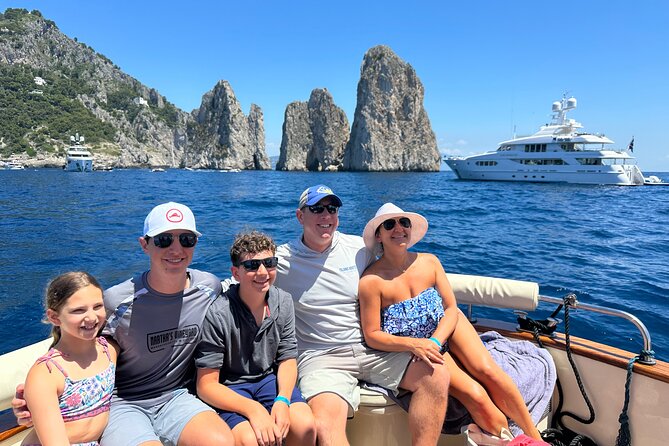 Private boat tour to Capri and Blue Grotto on Gozzo 32 ft - The White Grotto and Underwater Beauty