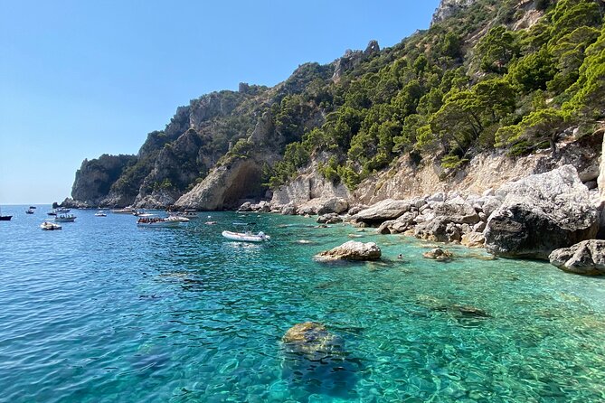 Private boat trip to Capri - Swimming, Snorkeling, and Refreshments at Sea