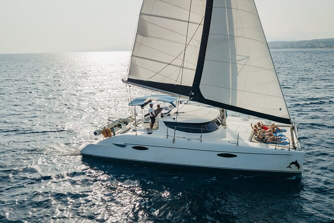 Private CATAMARAN daytrip - Lindos/ Rhodos with Lunch and drinks - The Bay of Navarone and Lindos Seaside Stop