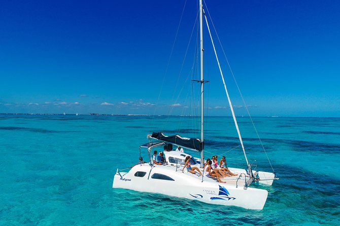 Private Catamaran from Cancun to Isla Mujeres for up to 13 People - Snorkeling at the Coral Reef with All Gear Included