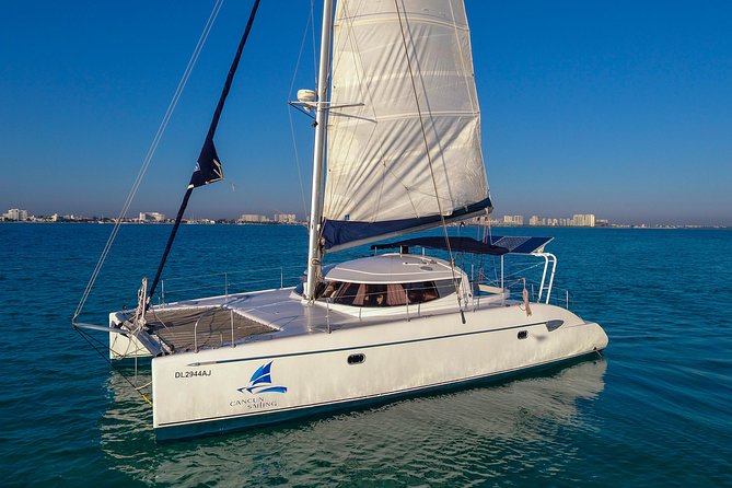 Private Catamaran from Cancun to Isla Mujeres | For up to 30 pepl - Enjoying Isla Mujeres’ Playa Norte and Water Stops