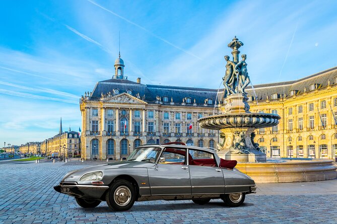 Private city tour of Bordeaux with wine tasting at a chateau - 3H - Explore Bordeaux in Style with a Vintage Convertible