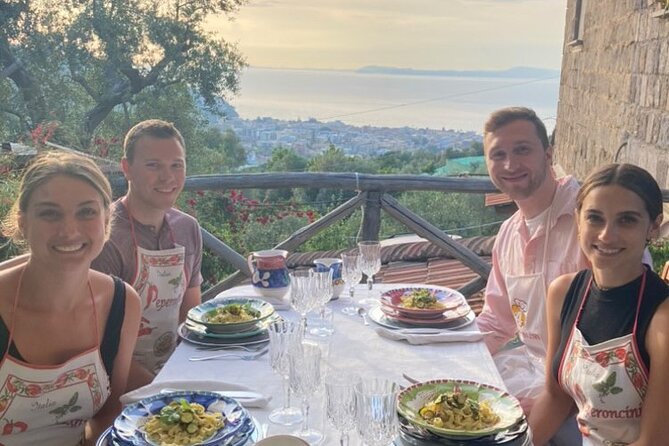 Private cooking class with a view of Sorrento - Enjoying a Meal with a View on the Terrace
