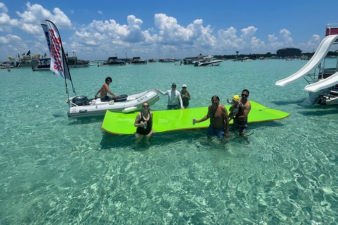 Private Crab Island Double Slides Pontoon Charter - Water Toys and Water Activities on Crab Island